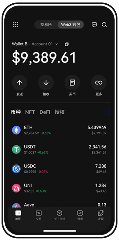 功能页面示意图